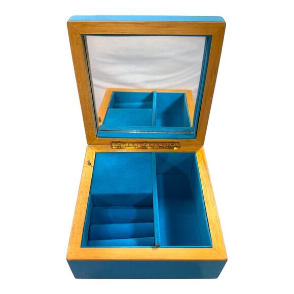 Reco Music Jewelry Box Sandra Kuck "Star Spangled Sky" Mirror Vintage READ - Picture 4 of 14